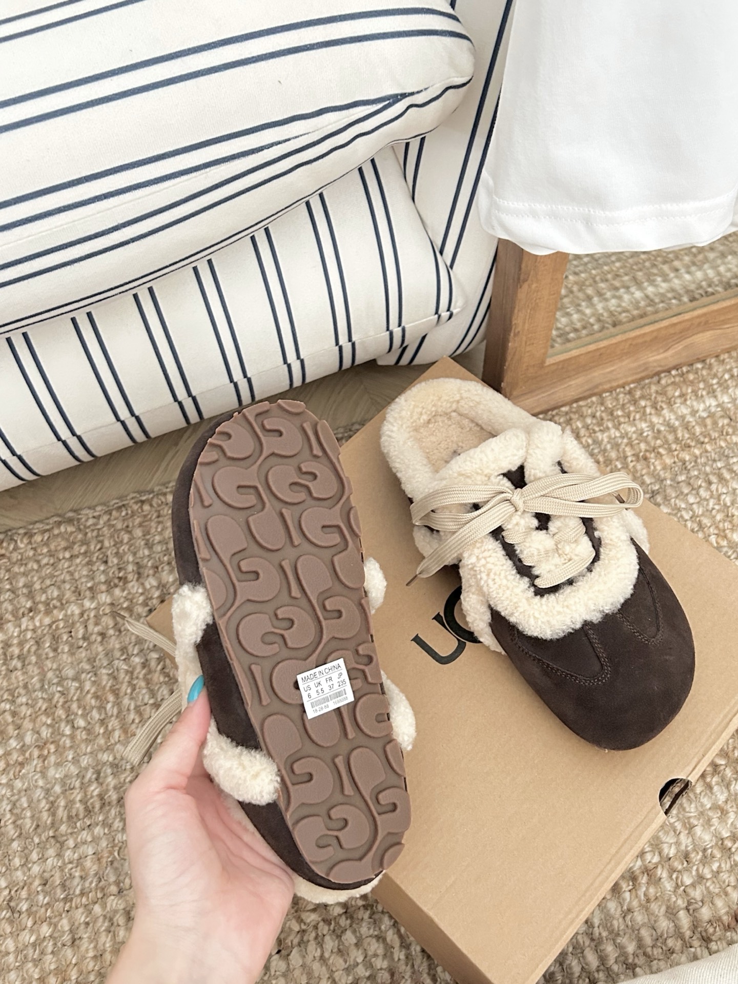 UGG Forest Series Training Fur Soft Plush Casual Slippers Retro Fashion shoes