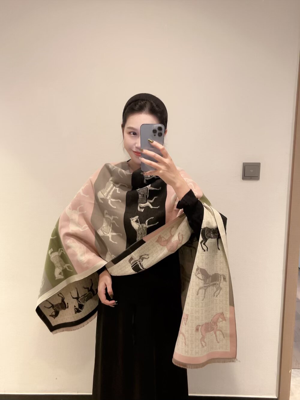 Hermes pattern scarf