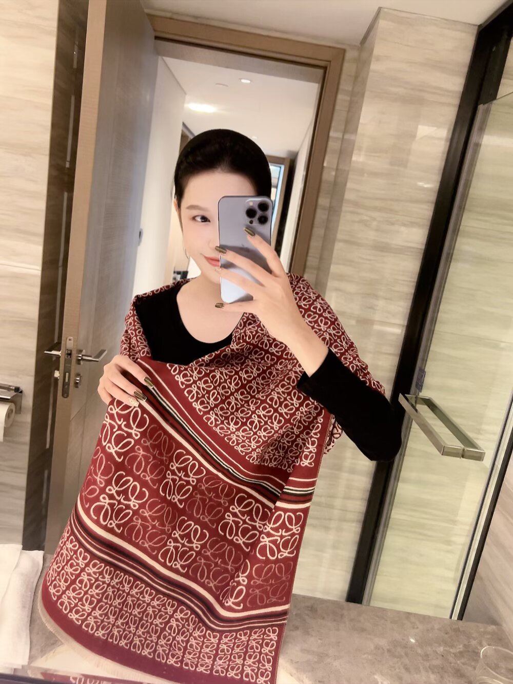 Loewe 2025 New Double-Sided Patchwork Rainbow Scarf