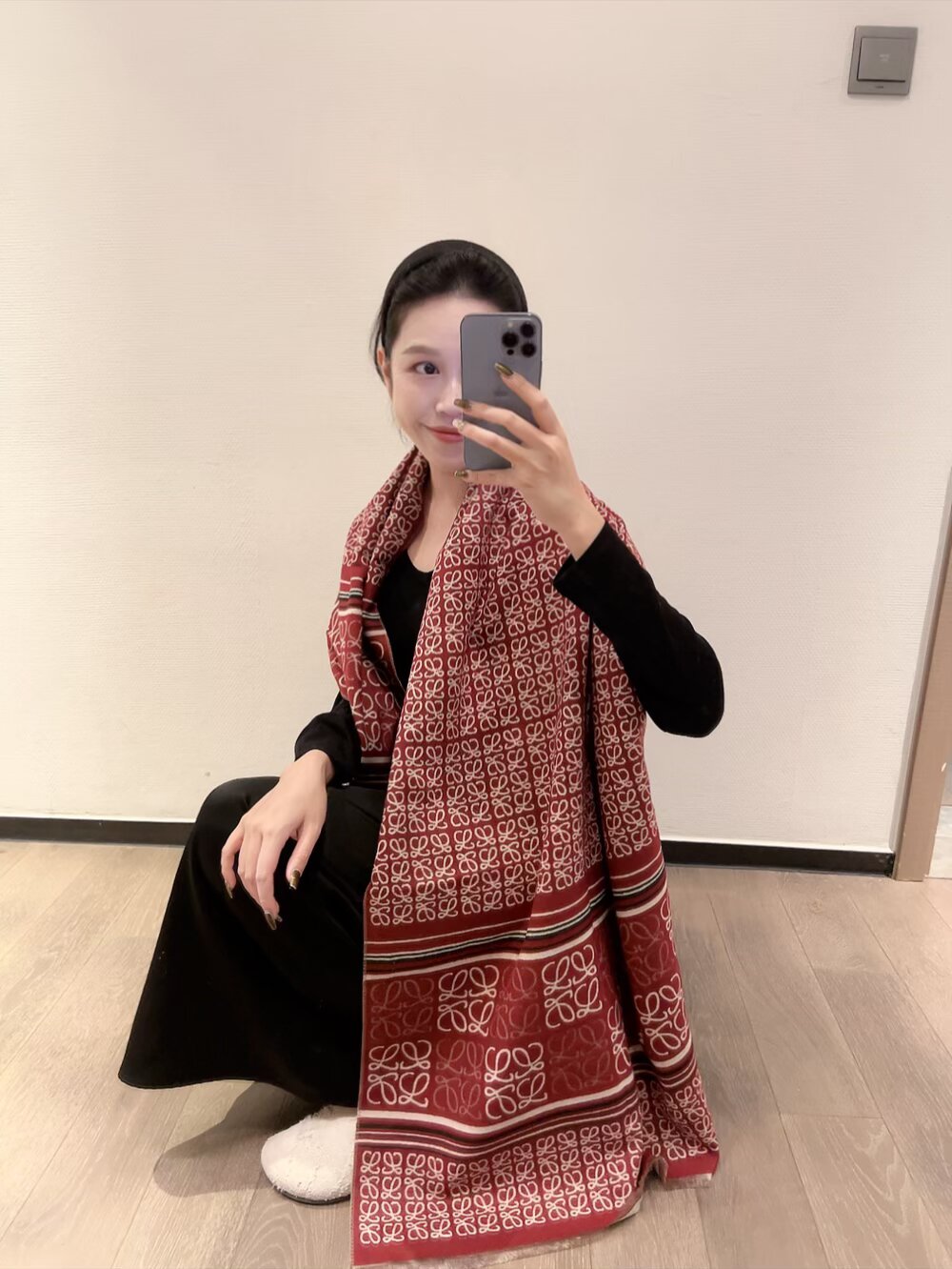 Loewe 2025 New Double-Sided Patchwork Rainbow Scarf