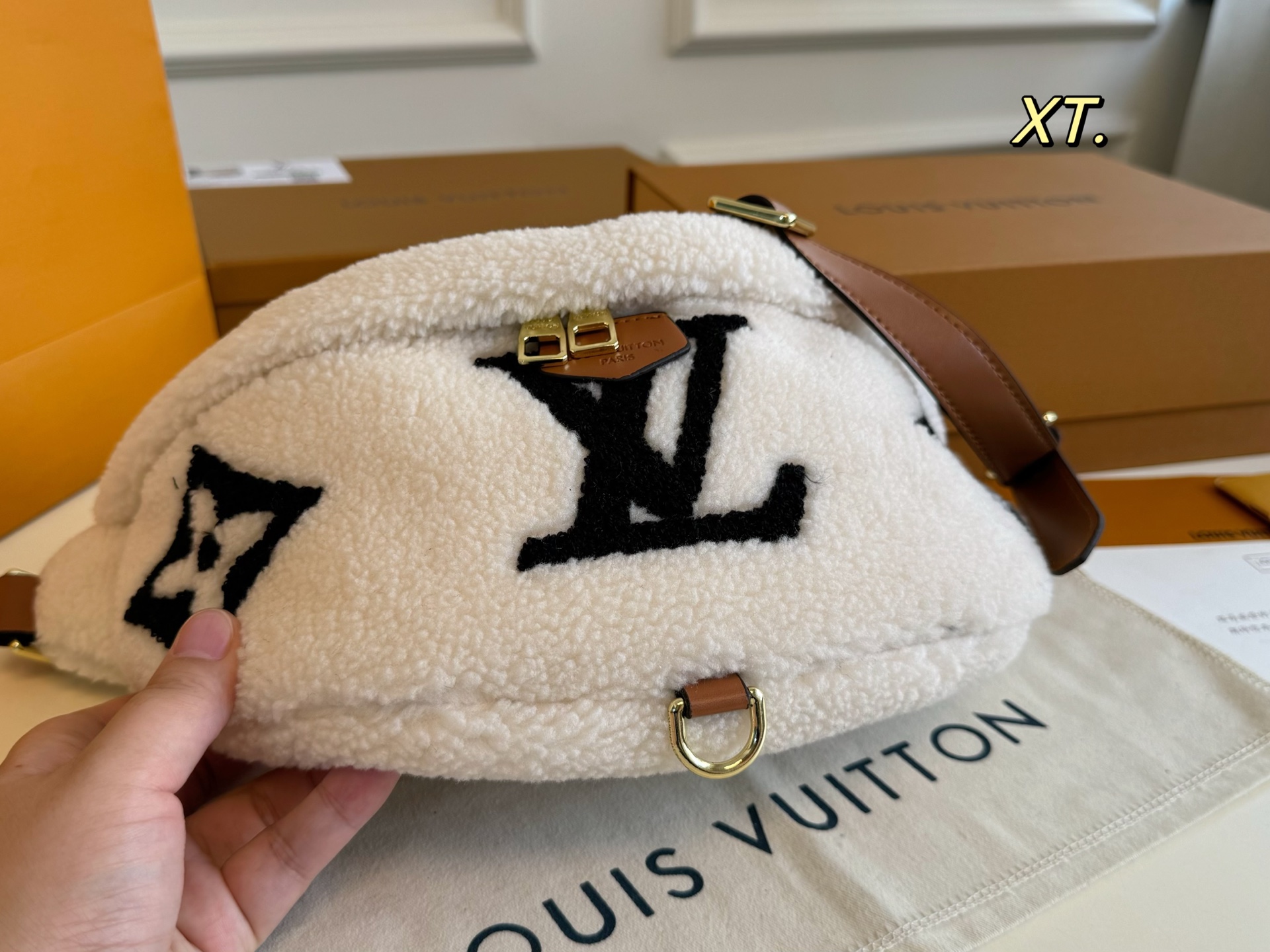 LV New Lambskin Waist Bag Shoulder Bag