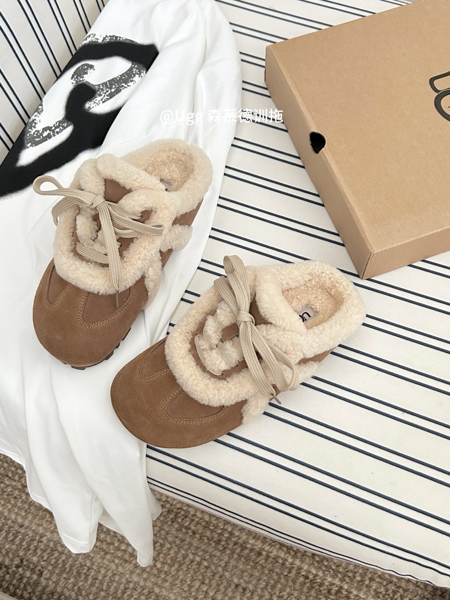 UGG Forest Series Training Fur Soft Plush Casual Slippers Retro Fashion shoes