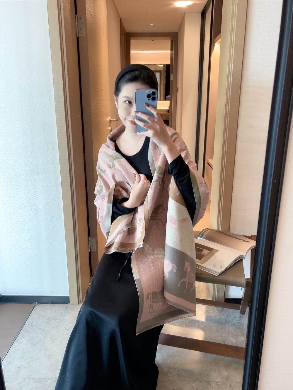 Hermes pattern scarf