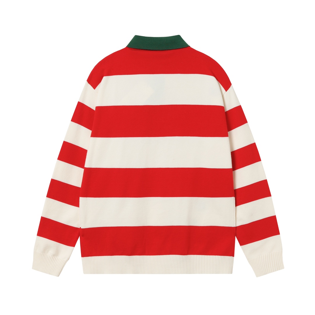 GUCCI Knitted Logo Embroidery Round-neck Sweater