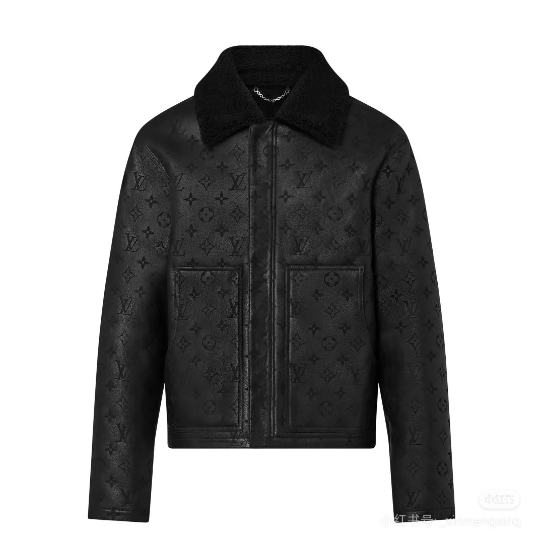 LV Imported Sheepskin Natural Fur One-Piece Coat