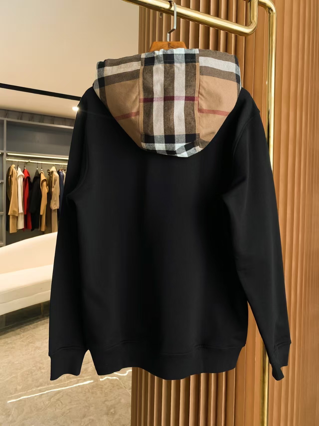 Burberry Checkered hooded sweatshirt