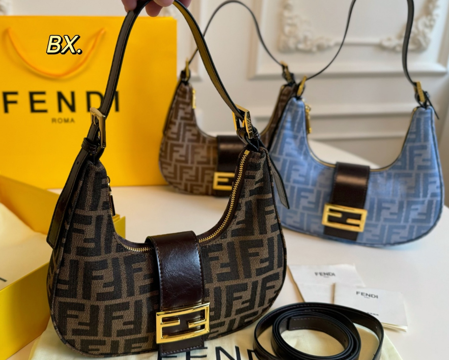 FENDI Zucca hobo style crossbody bag
