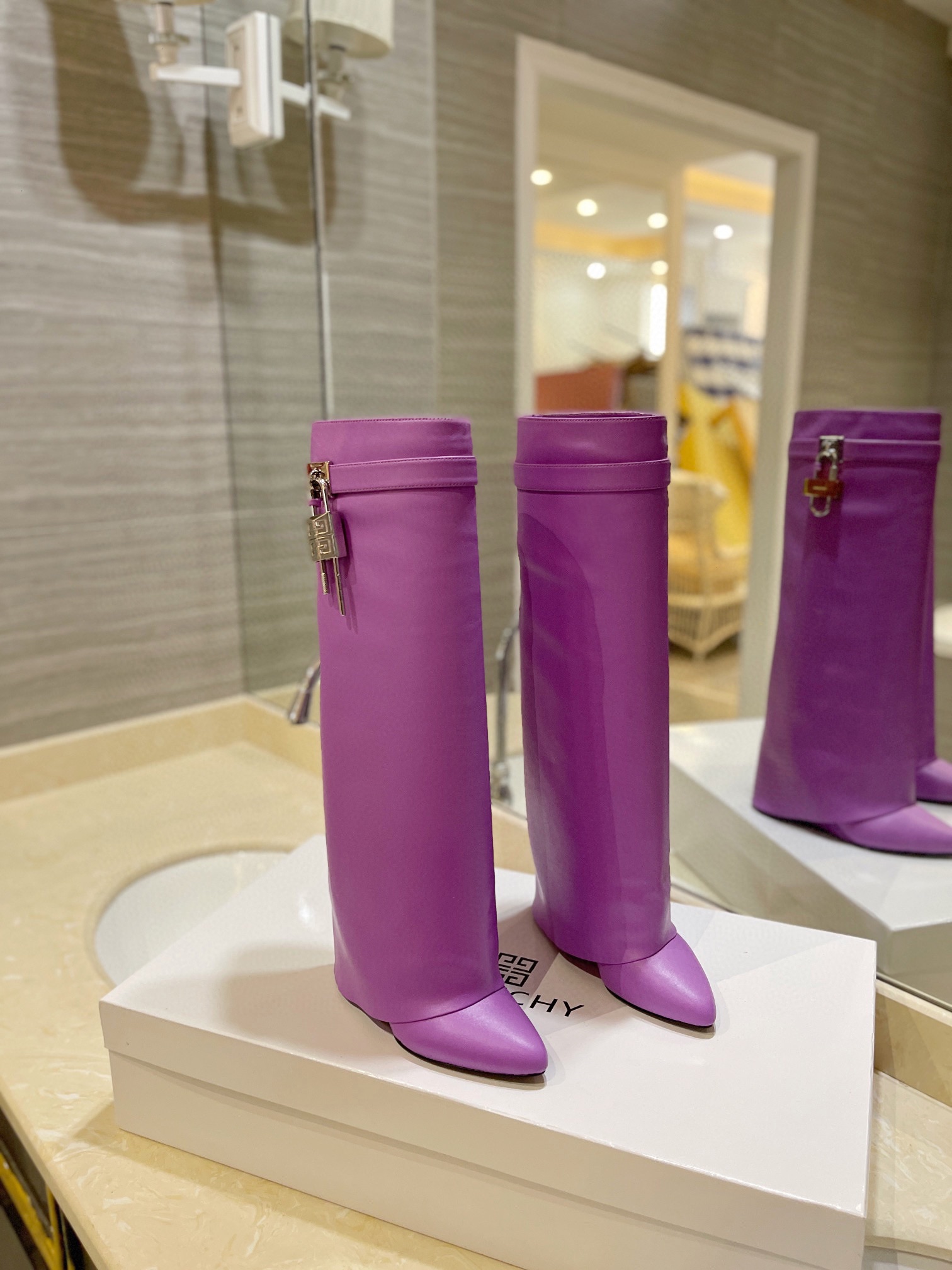 Givenchy High Heel Boots Leather