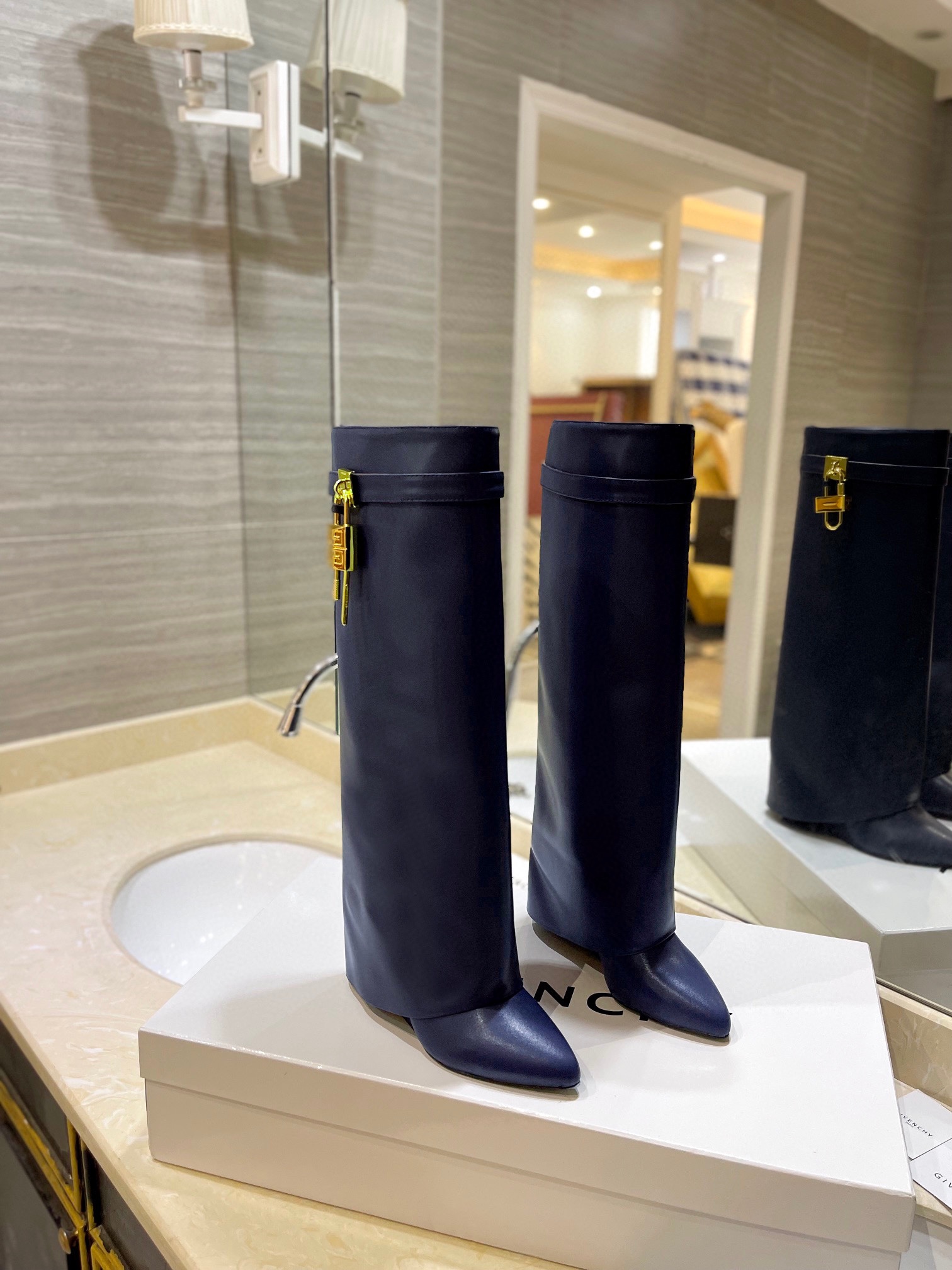 Givenchy High Heel Boots Leather