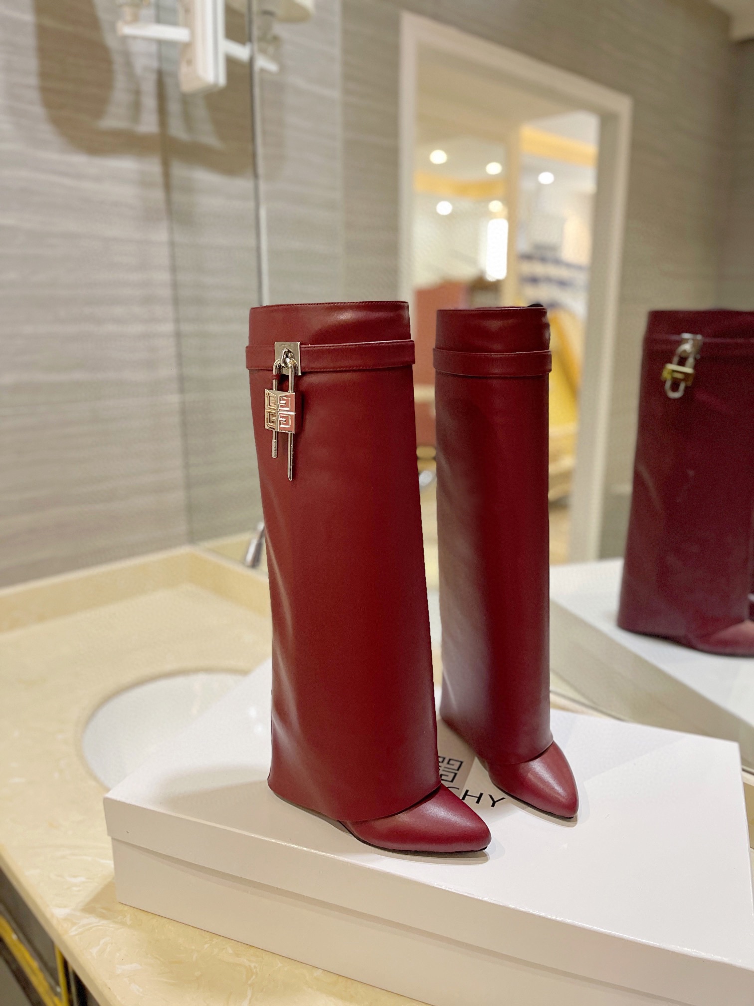 Givenchy High Heel Boots Leather