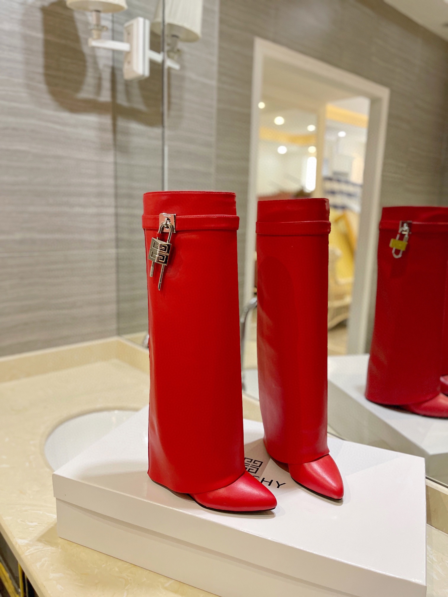 Givenchy High Heel Boots Leather