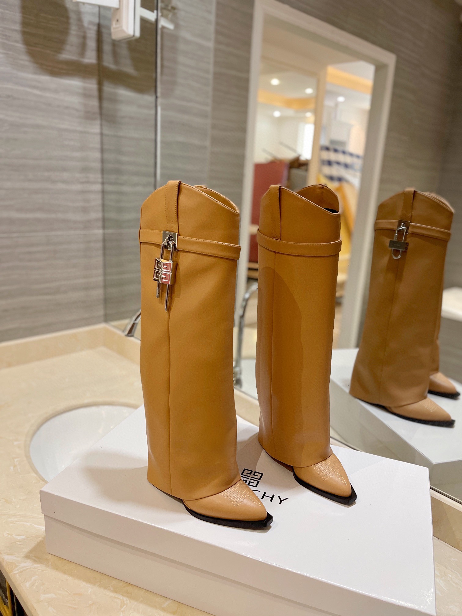 Givenchy High Heel Boots Leather