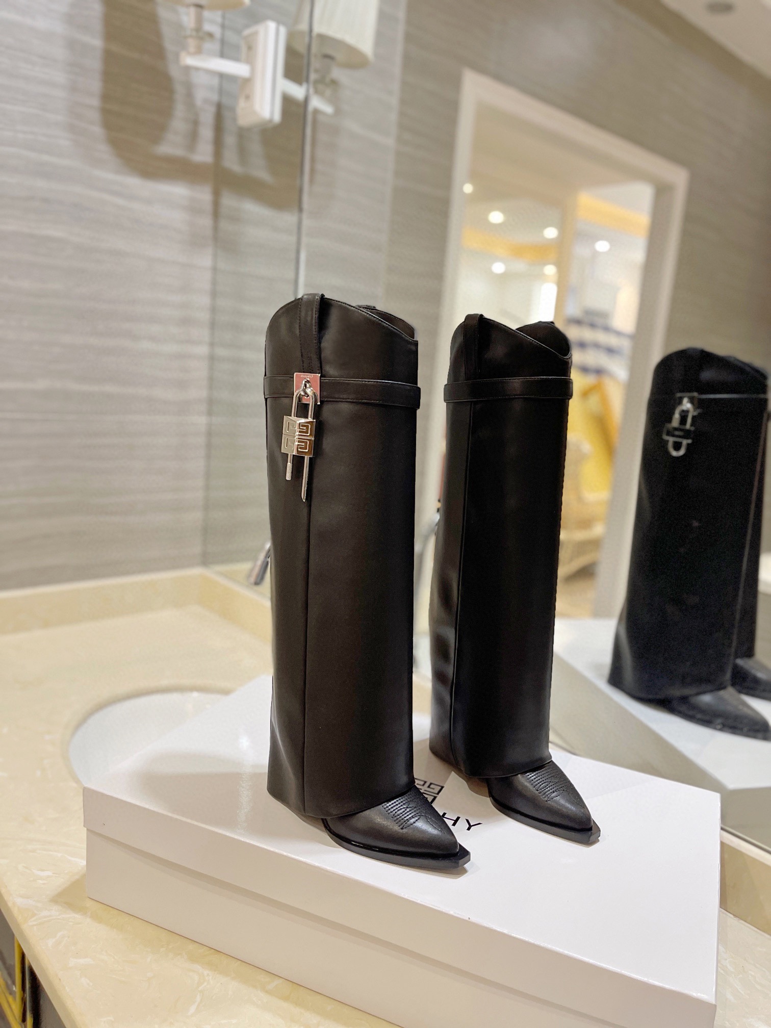 Givenchy High Heel Boots Leather