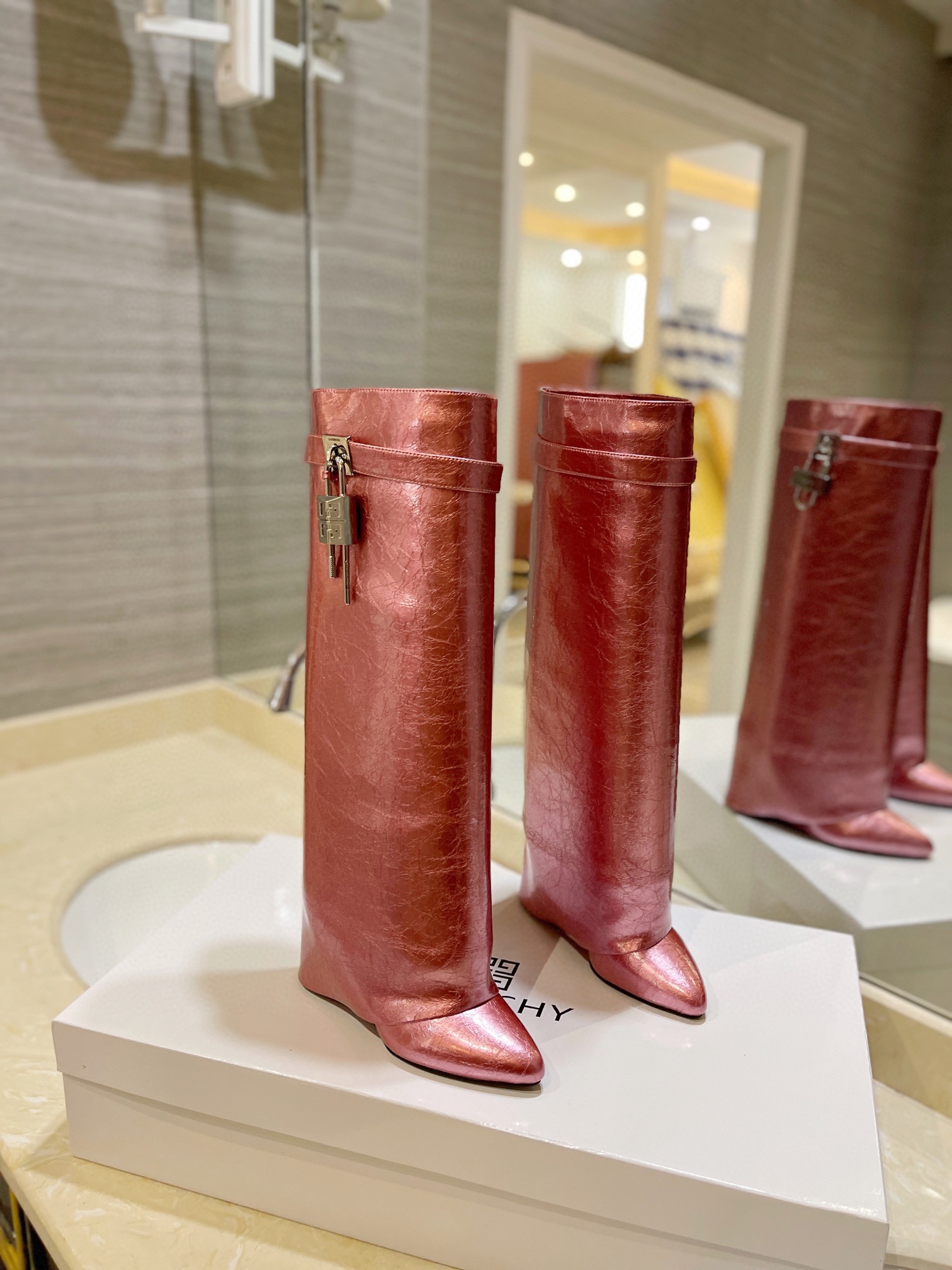 Givenchy High Heel Boots Leather