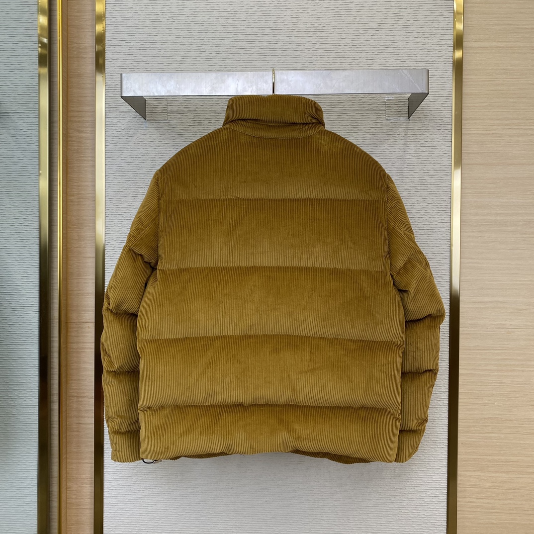 PRADA triangle logo corduroy jacket