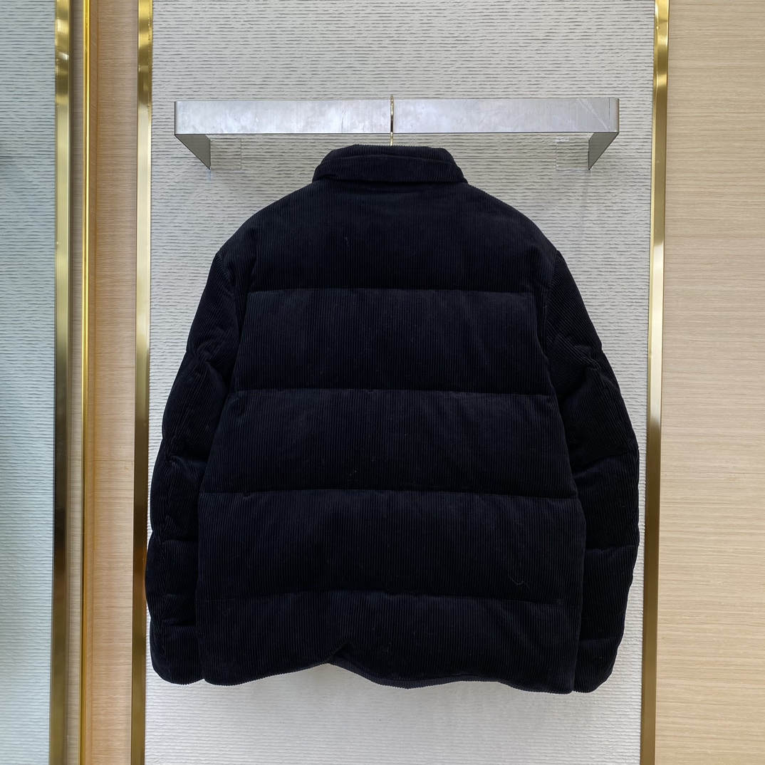 PRADA triangle logo corduroy jacket