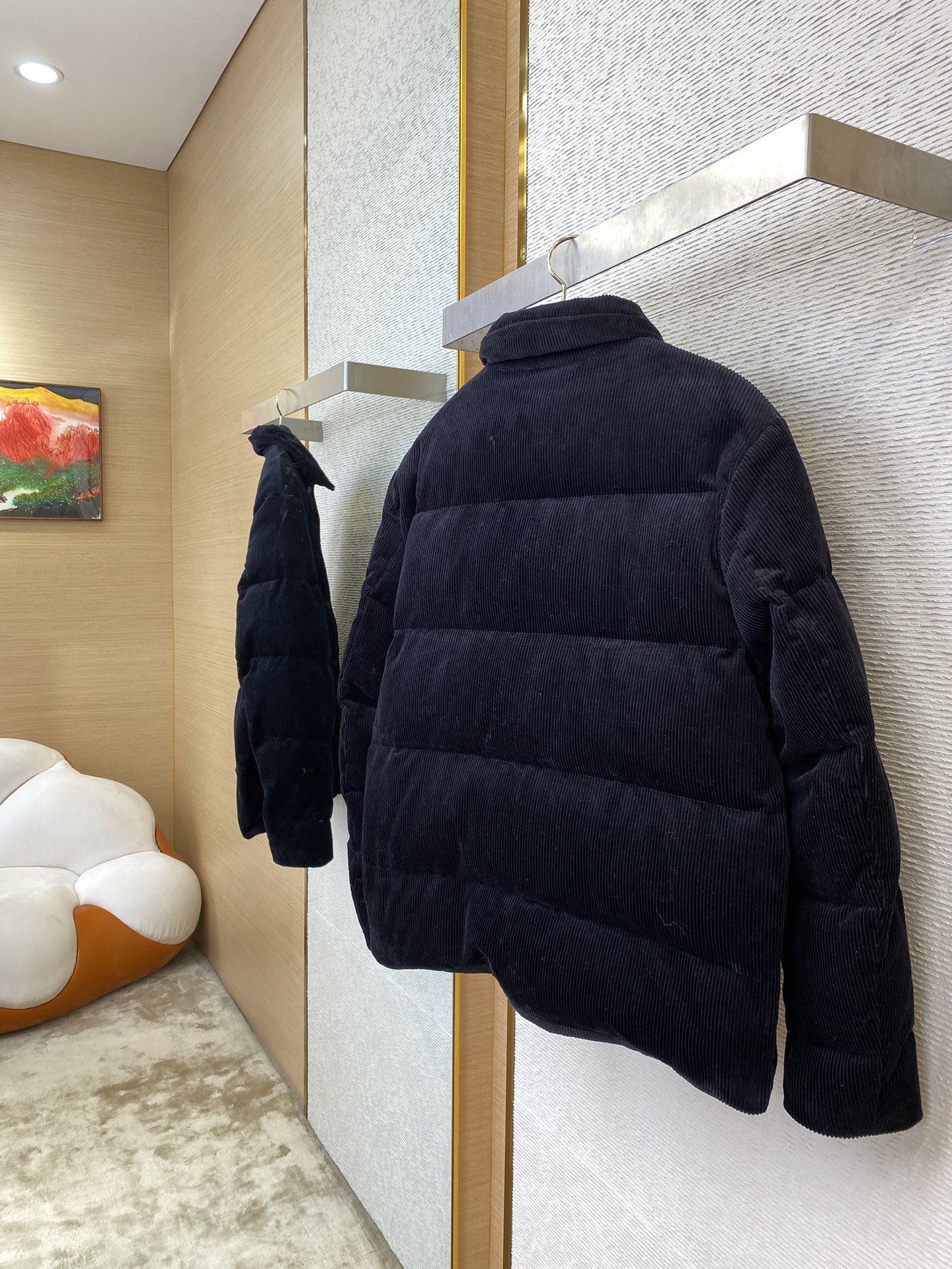 PRADA triangle logo corduroy jacket
