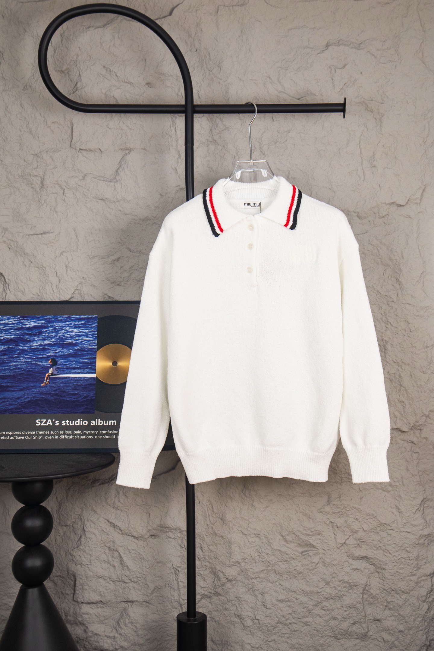 Miumiu Polo knit round-neck sweater