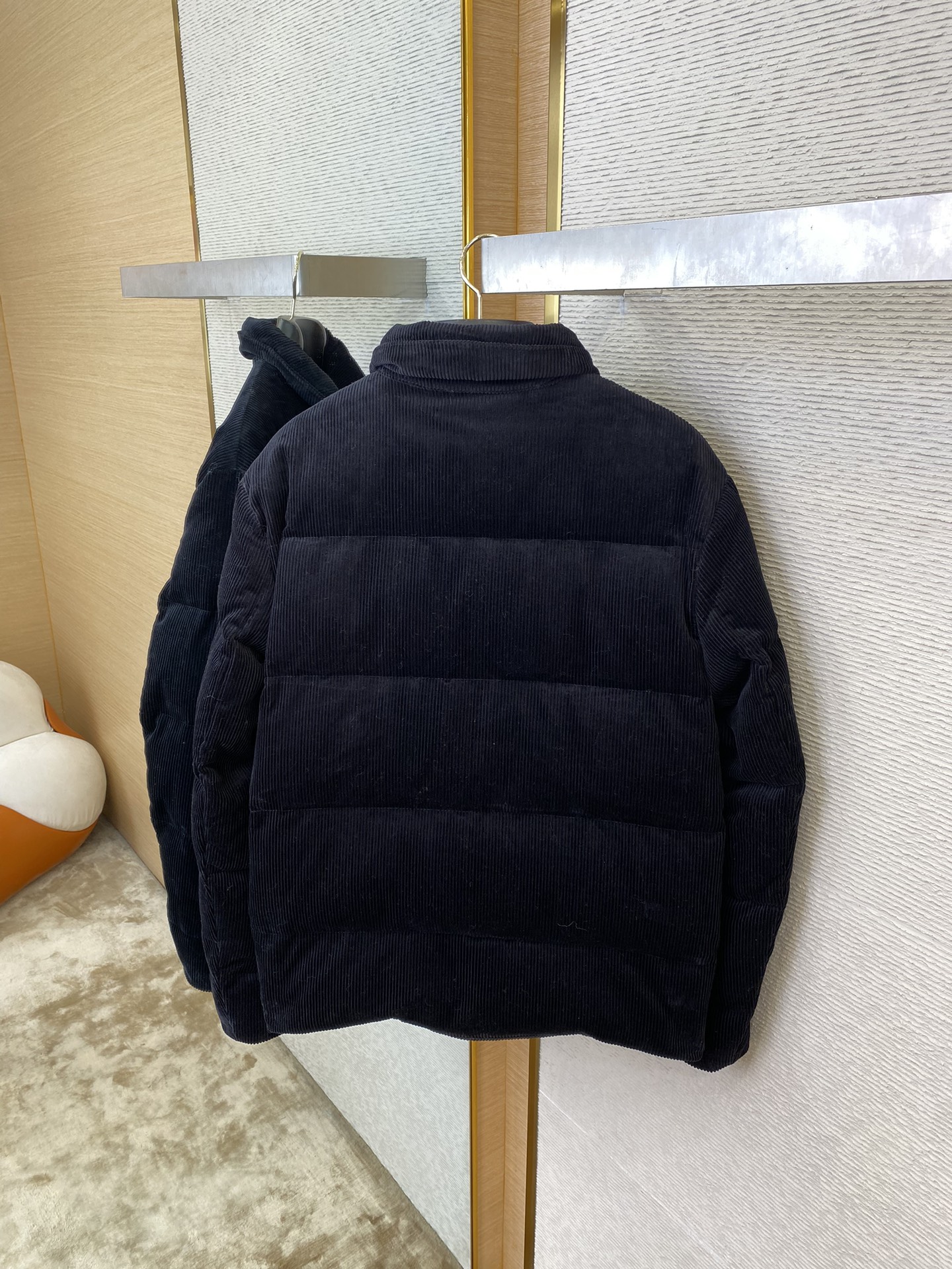 PRADA triangle logo corduroy jacket