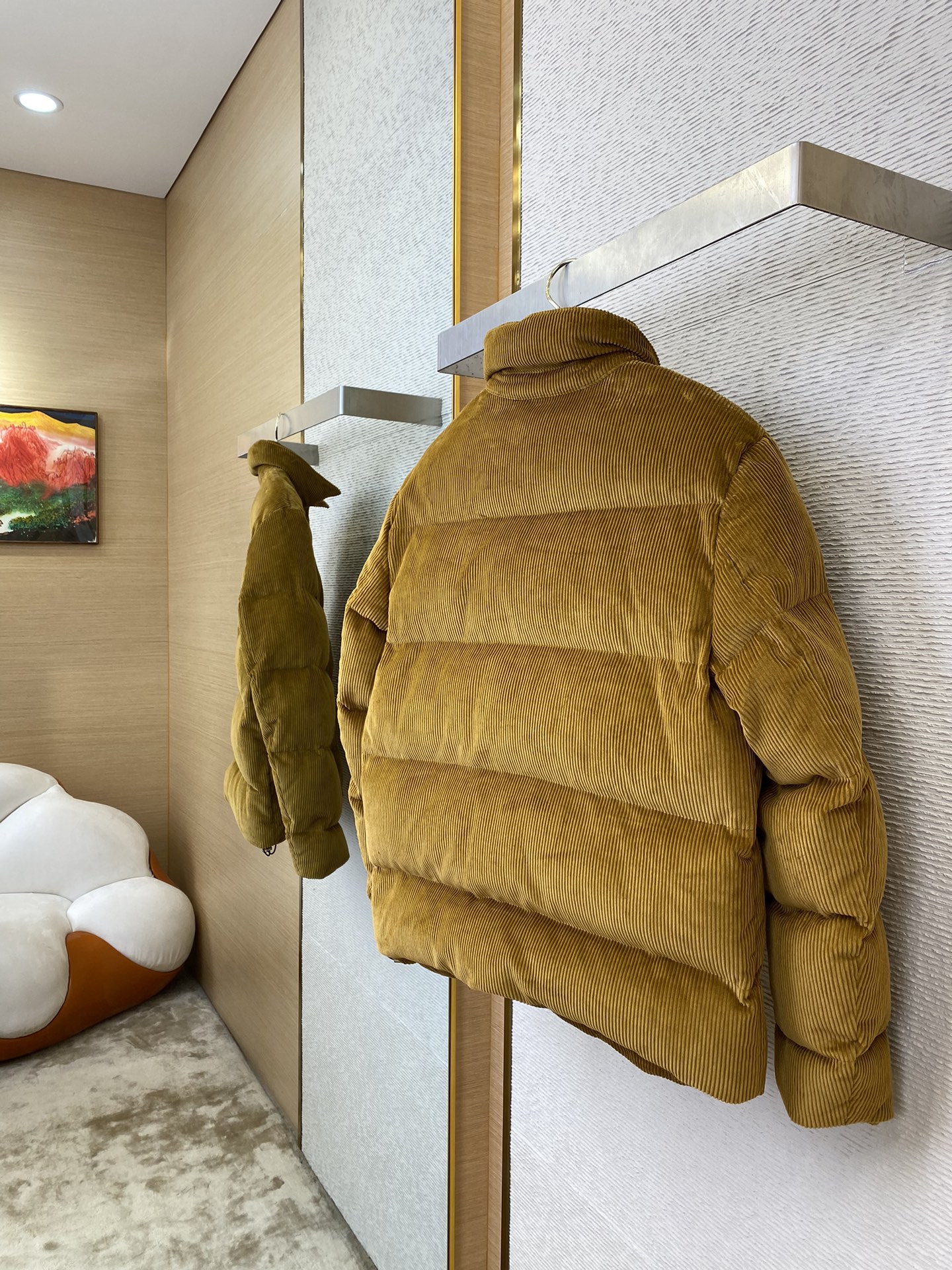 PRADA triangle logo corduroy jacket