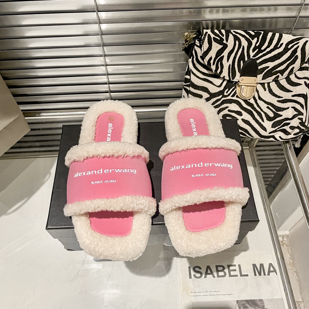Alexander Wang Furry Slippers