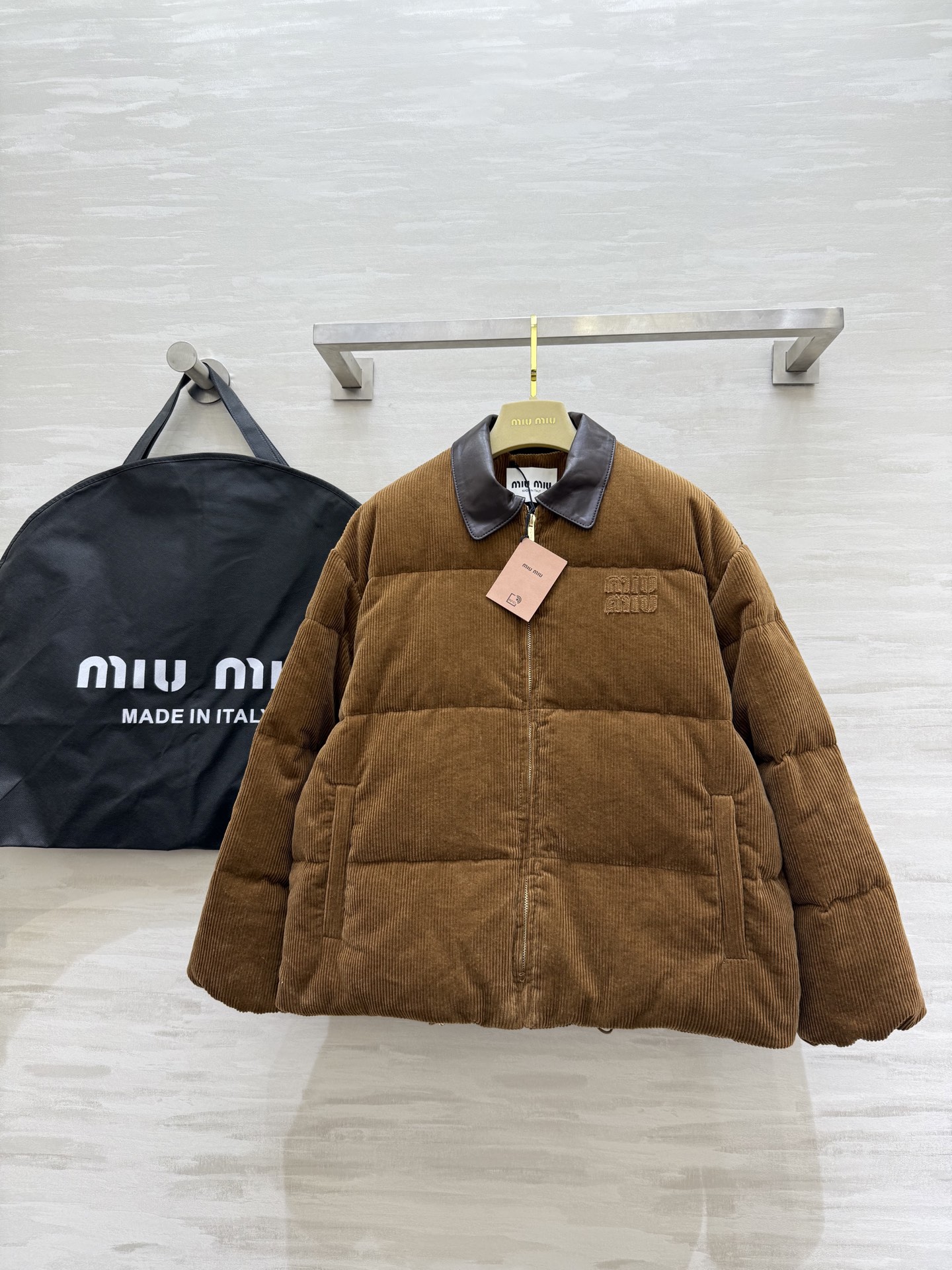 MIUMIU sheepskin collar down jacket