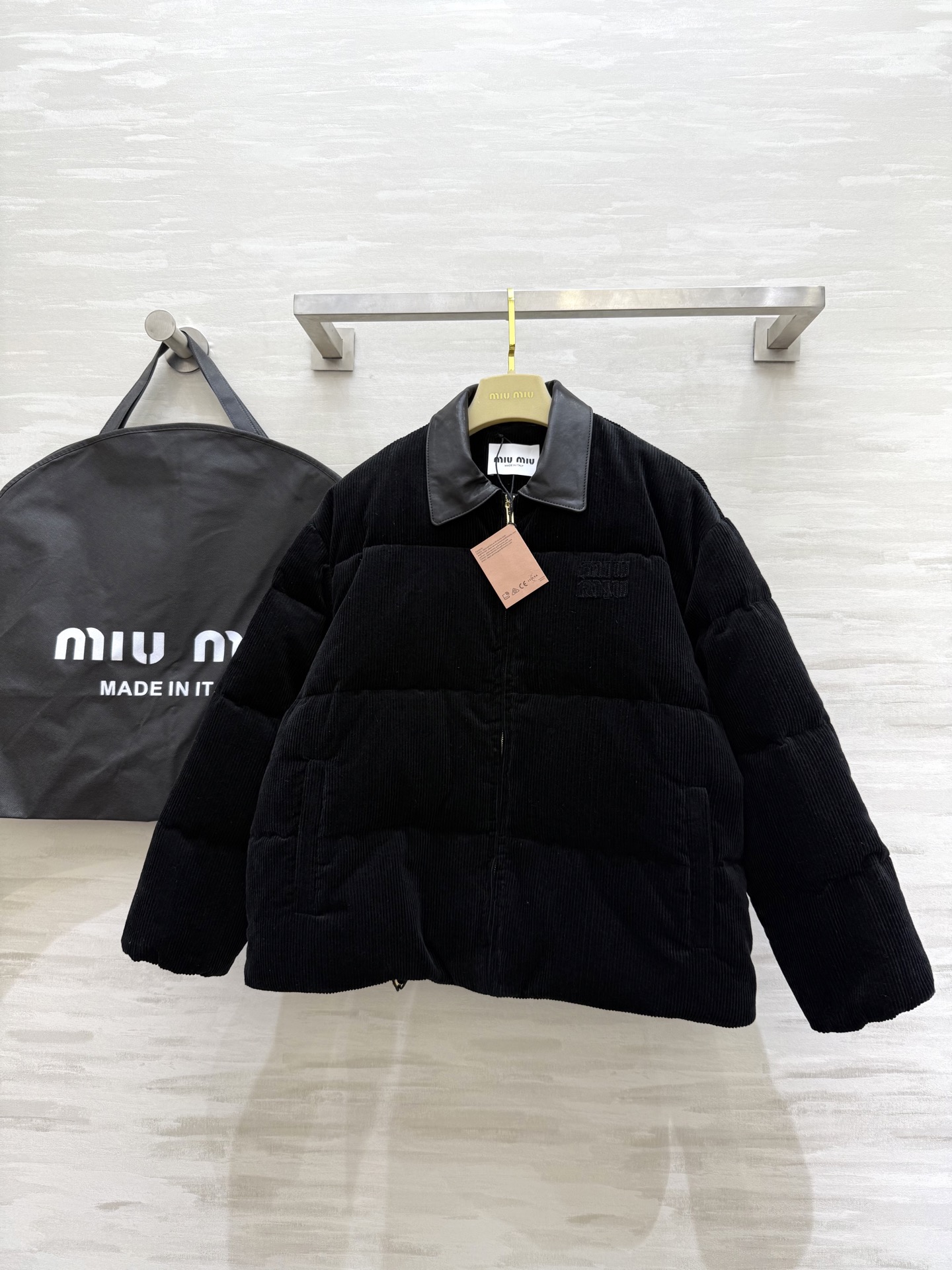 MIUMIU sheepskin collar down jacket