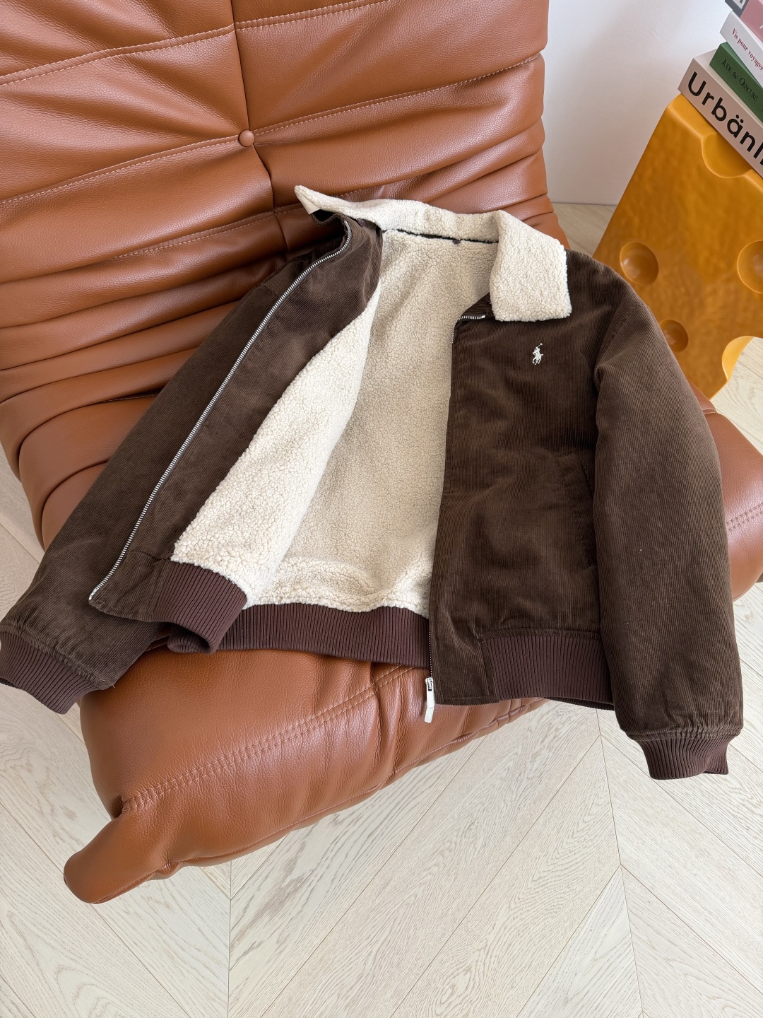 Ralph Lauren embroidered corduroy coat