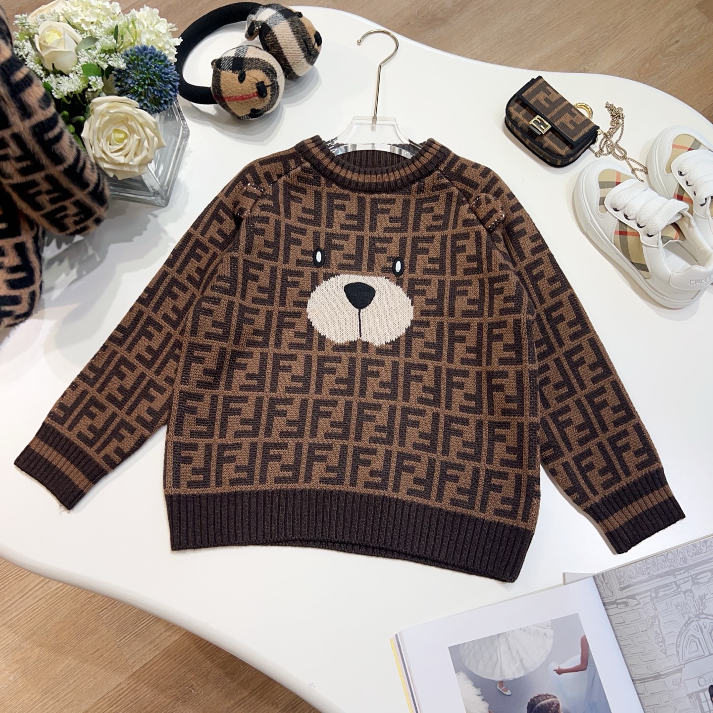 Children's Clothing FD Bear Nose Pullover Sweater