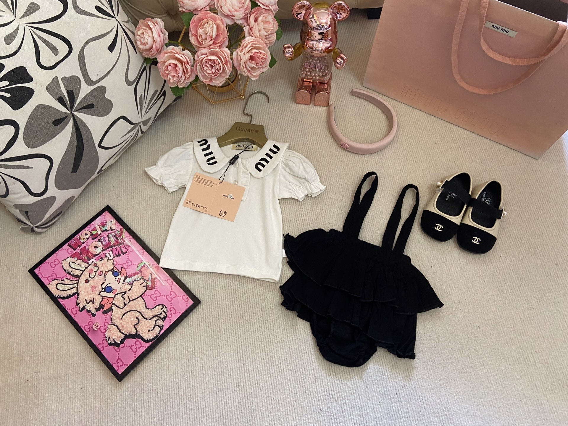 Children's Clothing MiuMiu high-end girls' romper set