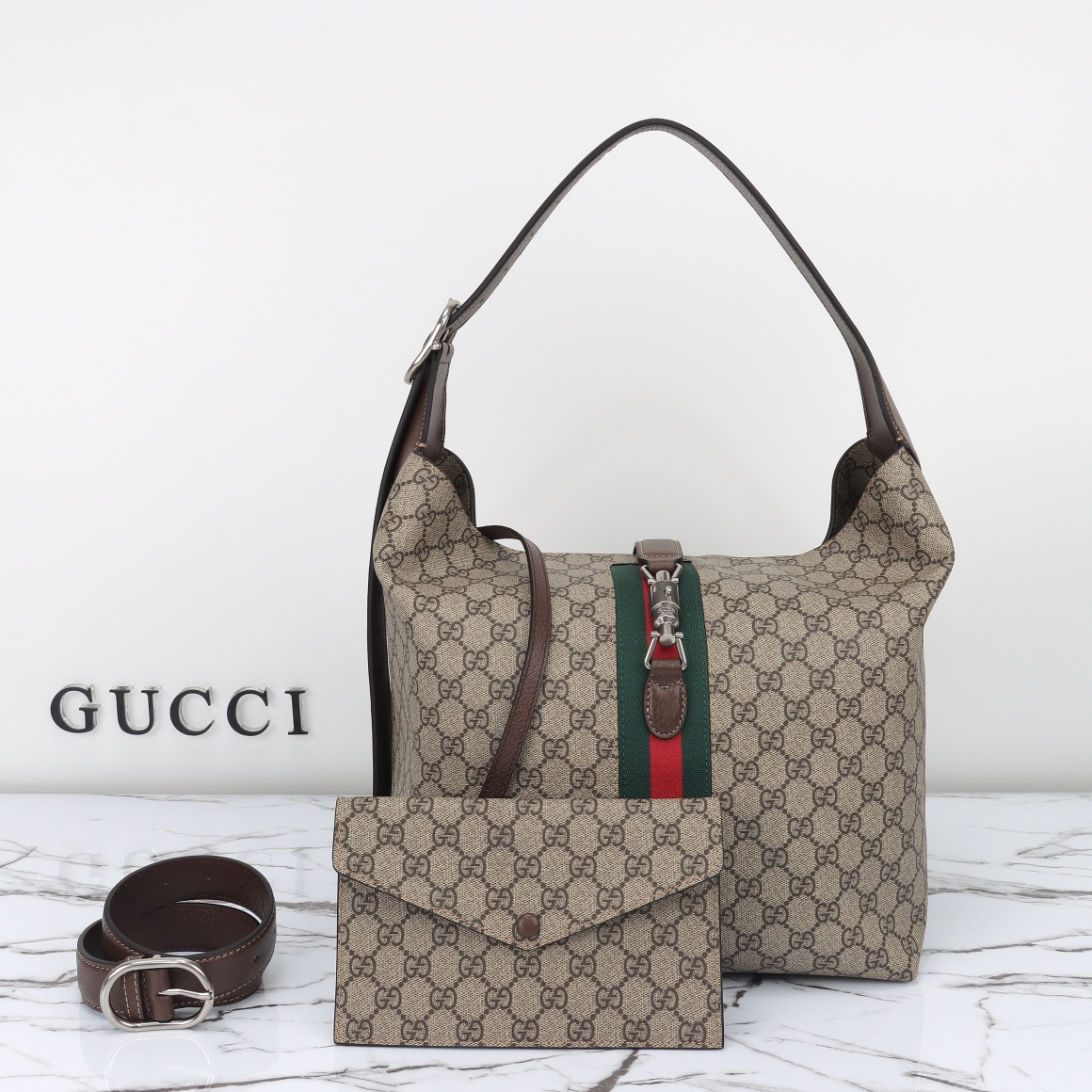 Gucci high quality leather shoulder handbag