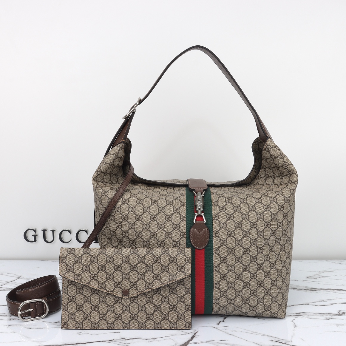 Gucci high quality leather shoulder handbag