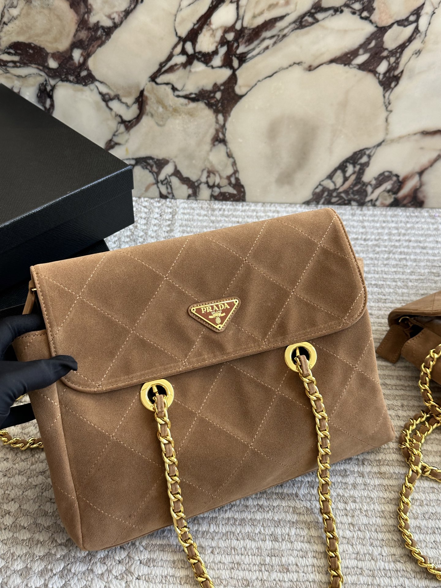 Prada Leather Drop  Bag