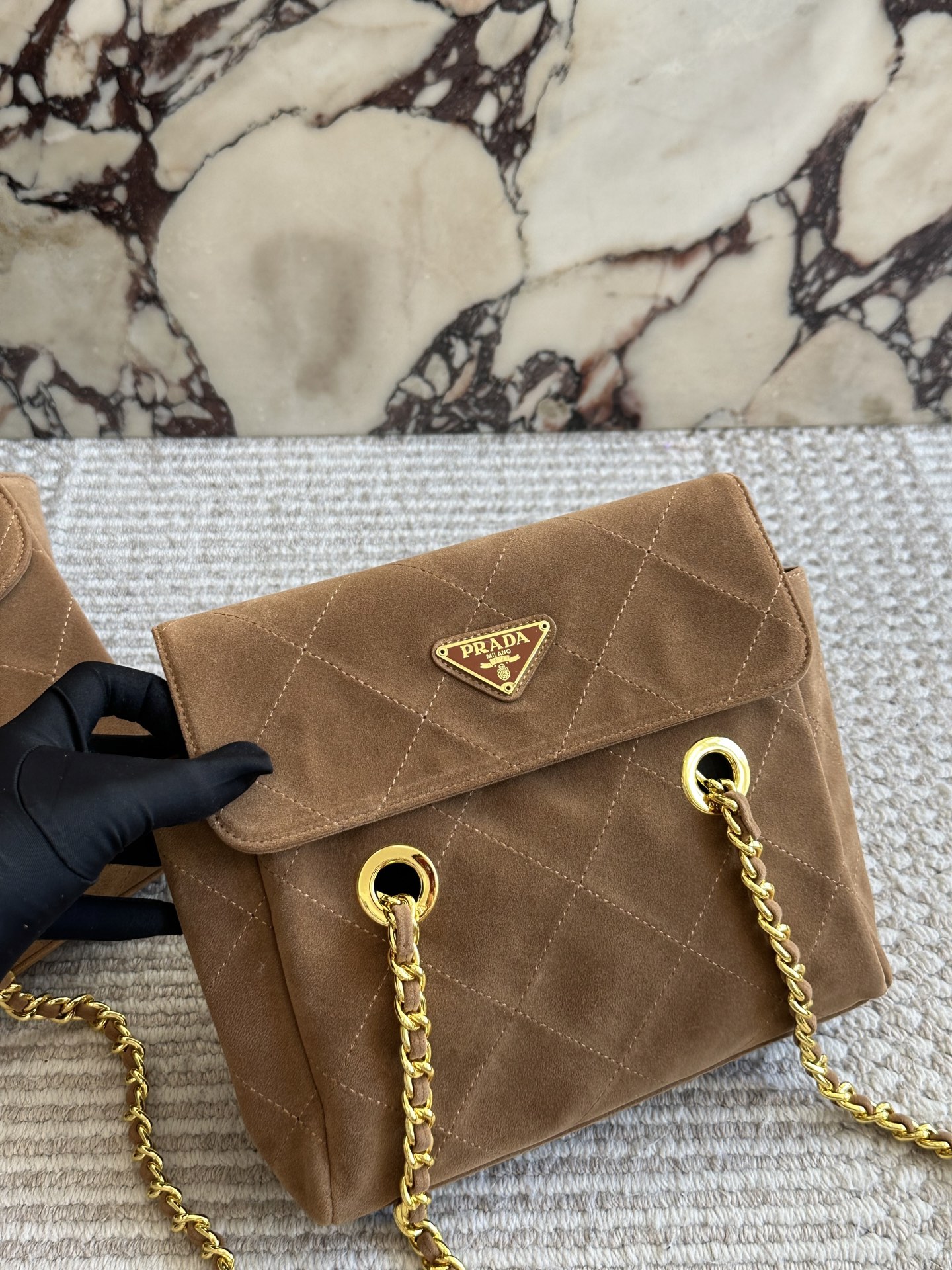 Prada Leather Drop  Bag