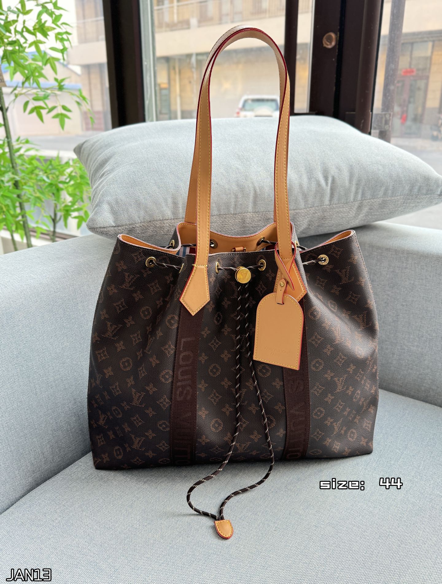 LV Marnia Canvas Hobo Tote Bag