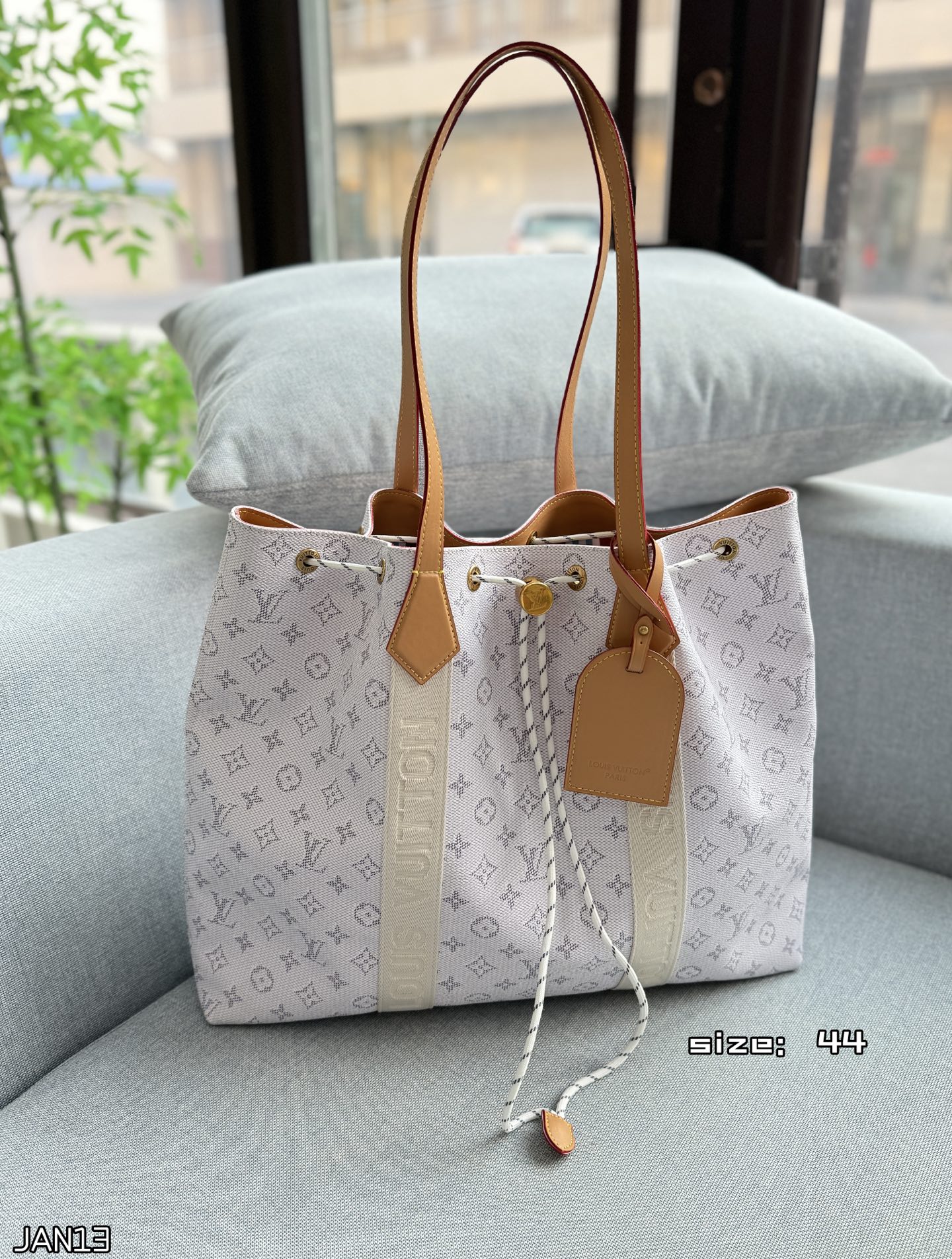 LV Marnia Canvas Hobo Tote Bag
