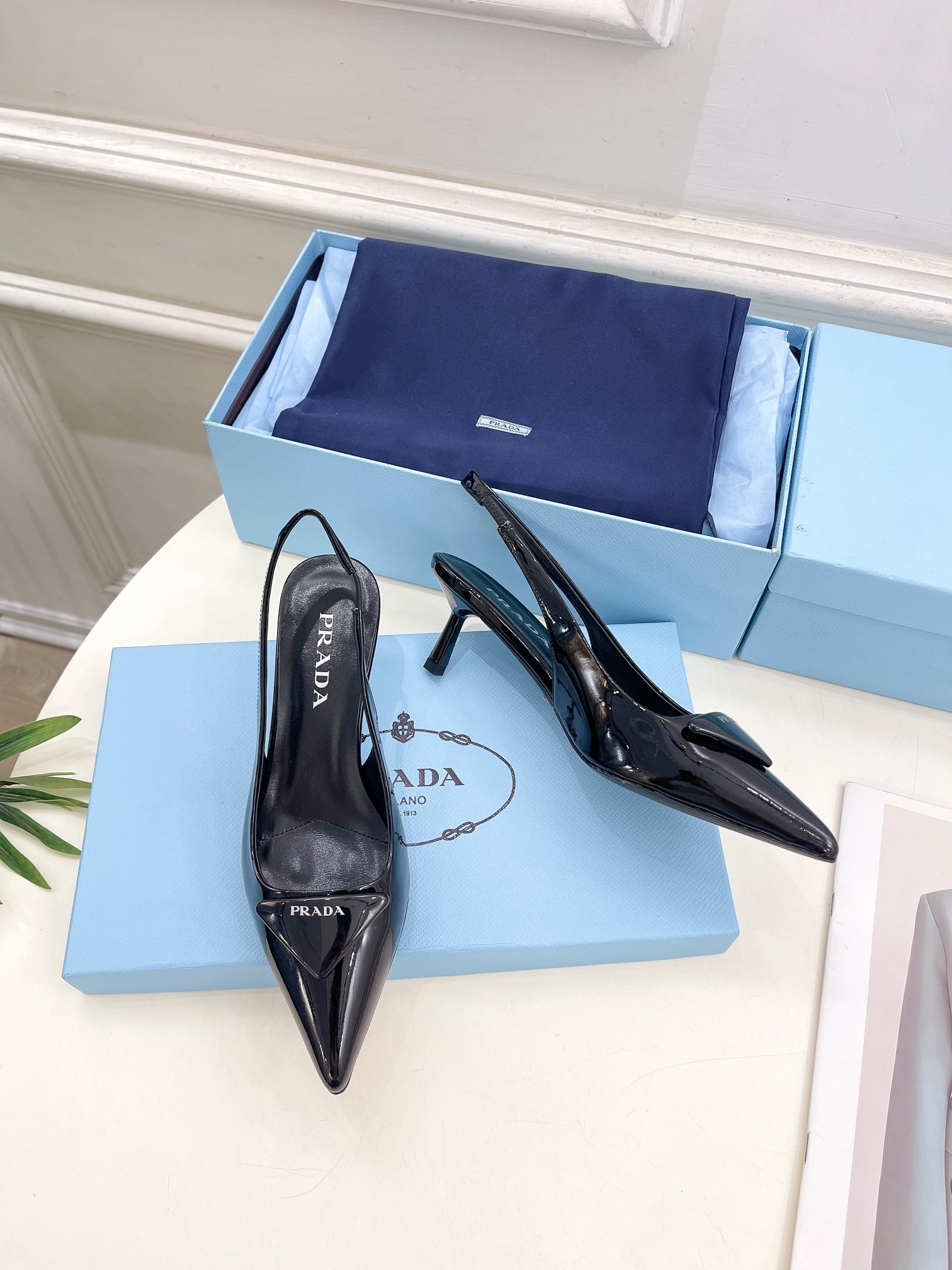 PRADA Pointed Toe Sandals