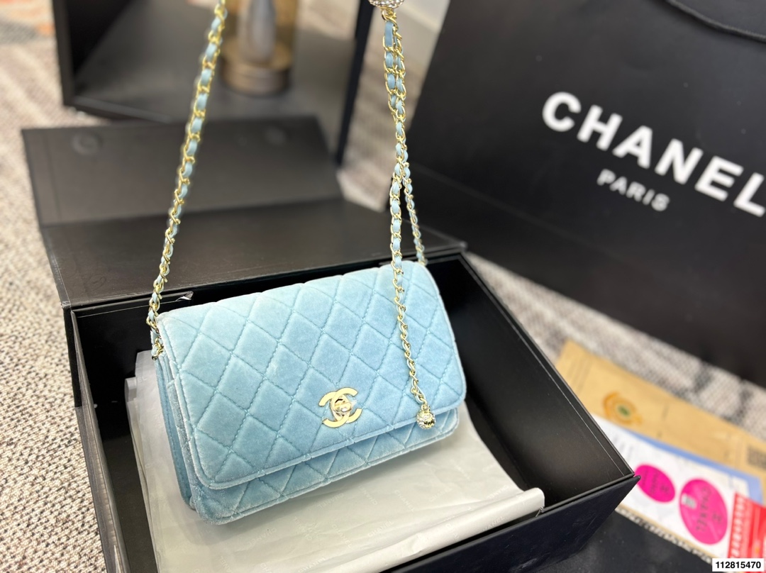 Chanel velvet WOC bag