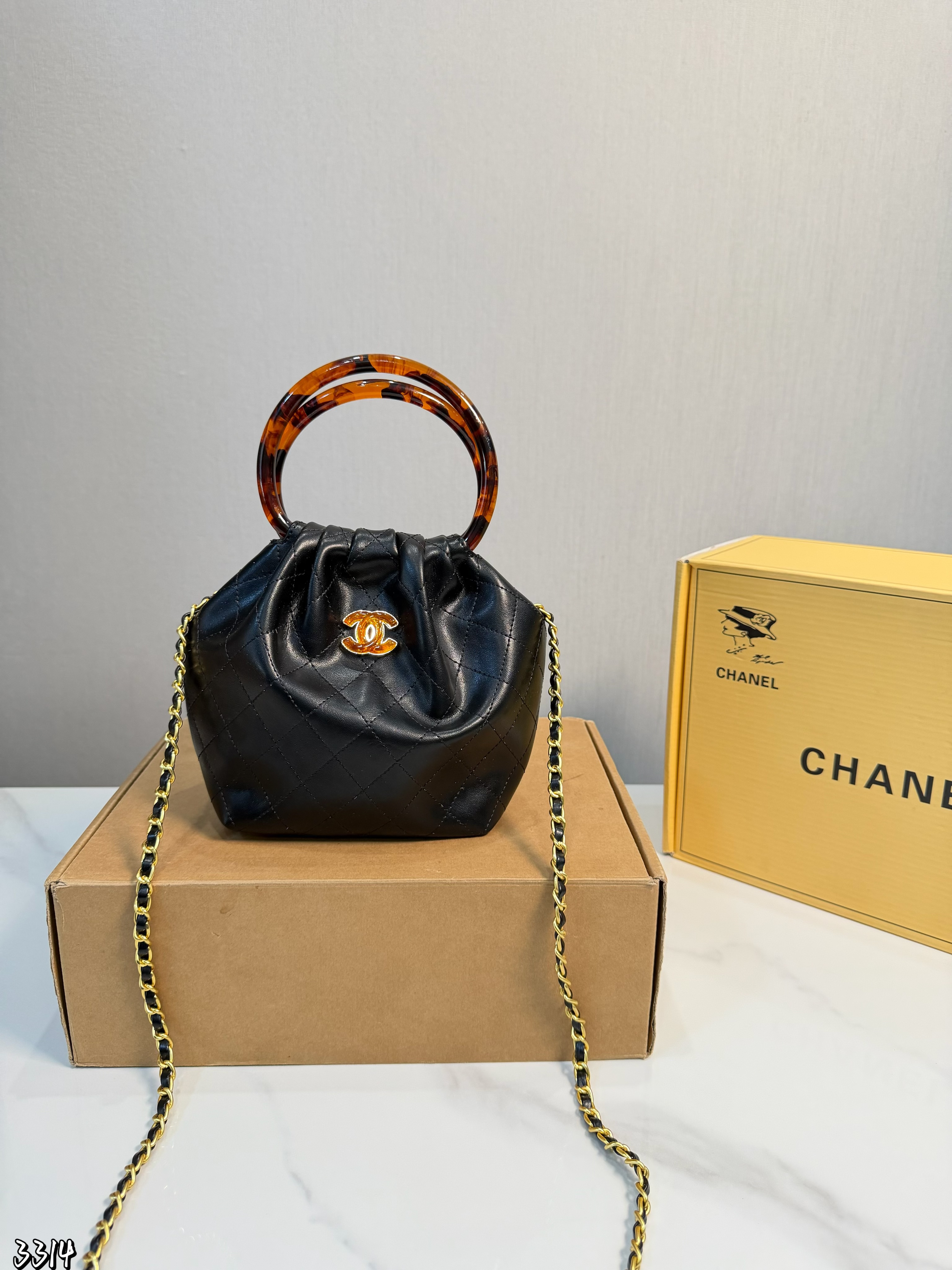 Chanel 26C Tortoiseshell Handle Lucky Bag
