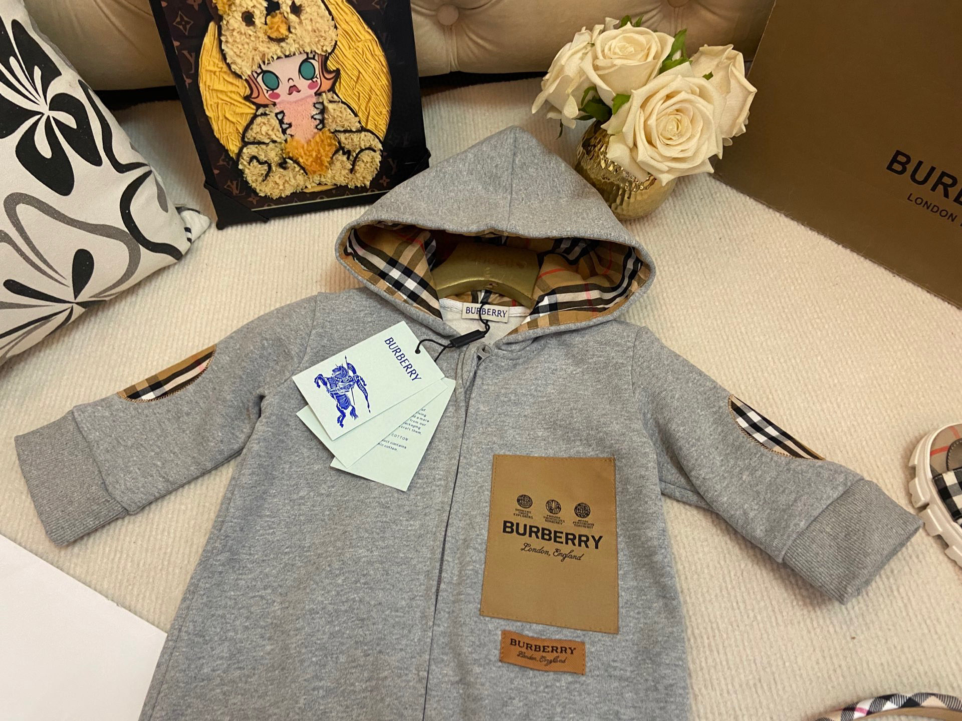 Burberry baby onesies