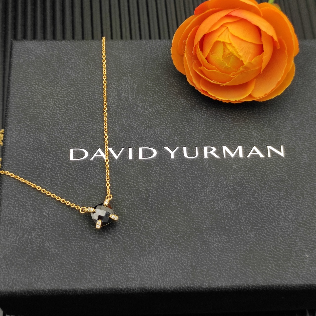 David Yuman 8mm main stone necklace