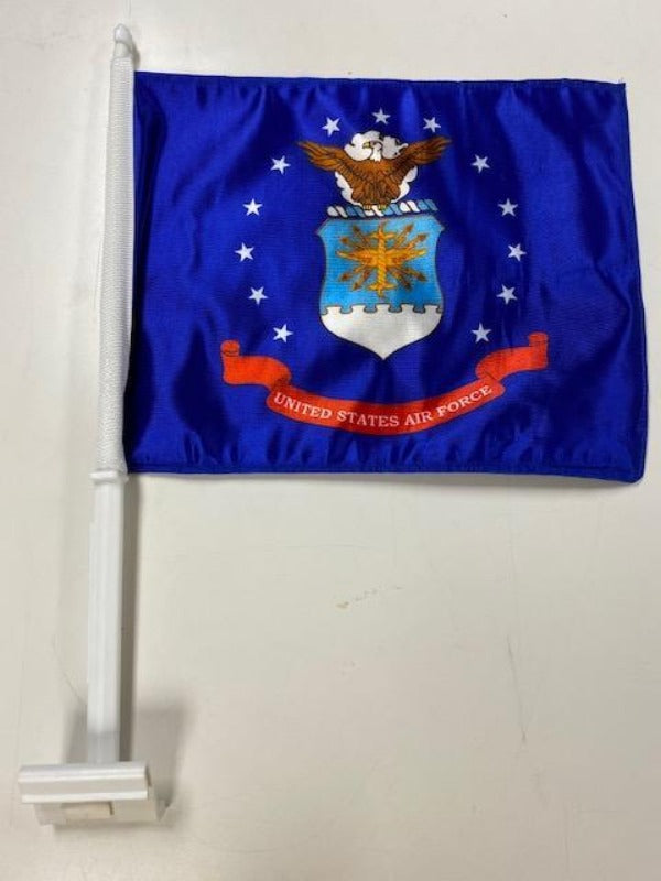 Reviews Air Force Logo Car Flag Made in USA frenzypride