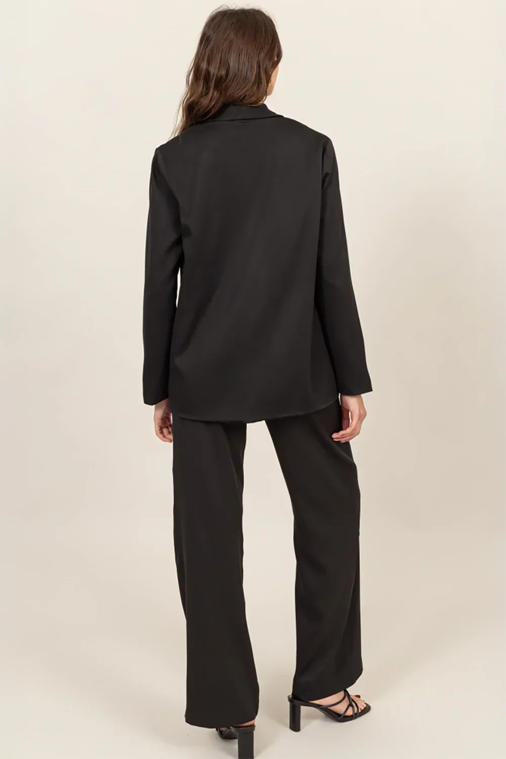 Oversized Blazer High Waist Wide Leg Two Piece Pants set