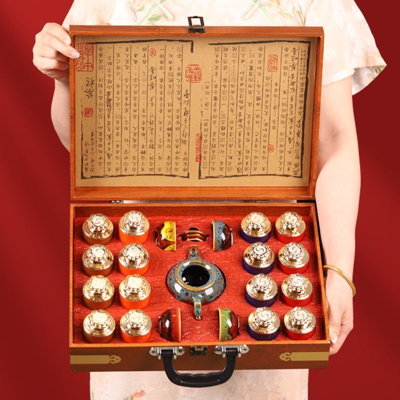 Tea and tea set combination box