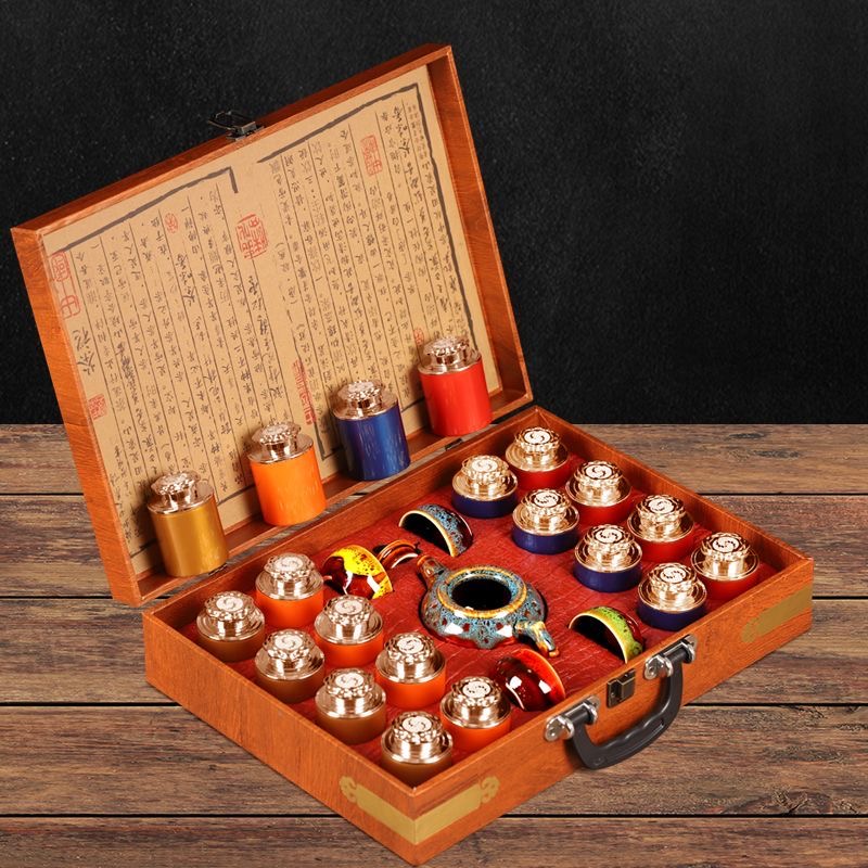 Tea and tea set combination box