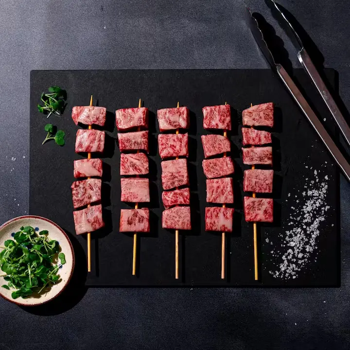 Japanese A5 Wagyu Striploin Skewers