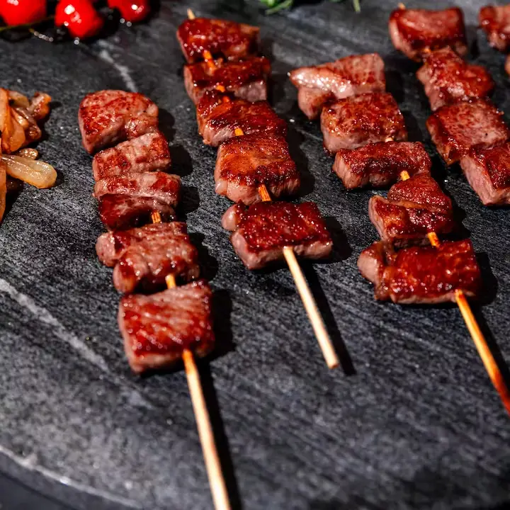 Japanese A5 Wagyu Striploin Skewers