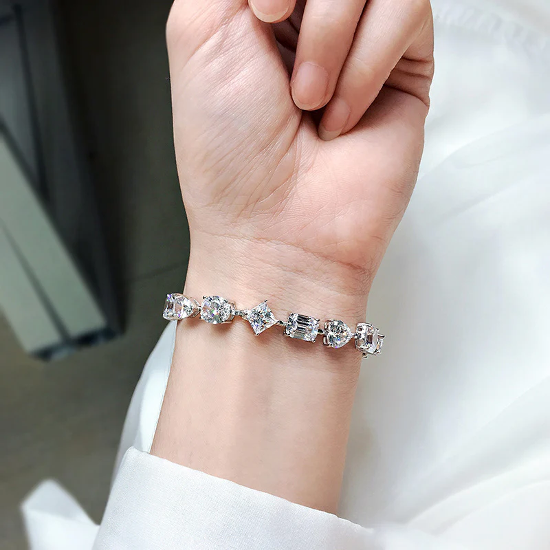 Zircon Shaped diamonds Bracelet for Women
