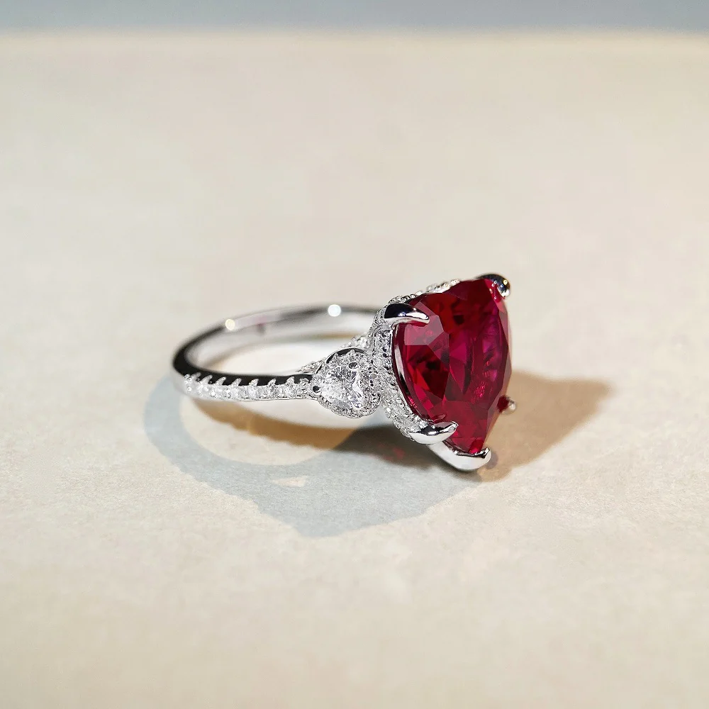 Pigeon Blood Red Love Ring