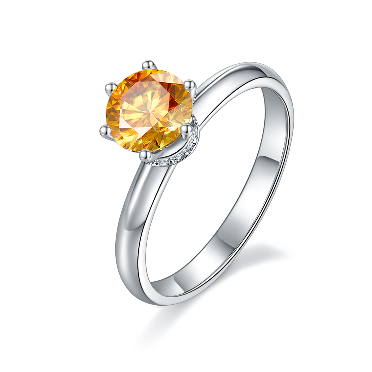 Straight Arm Claw-set Necklace